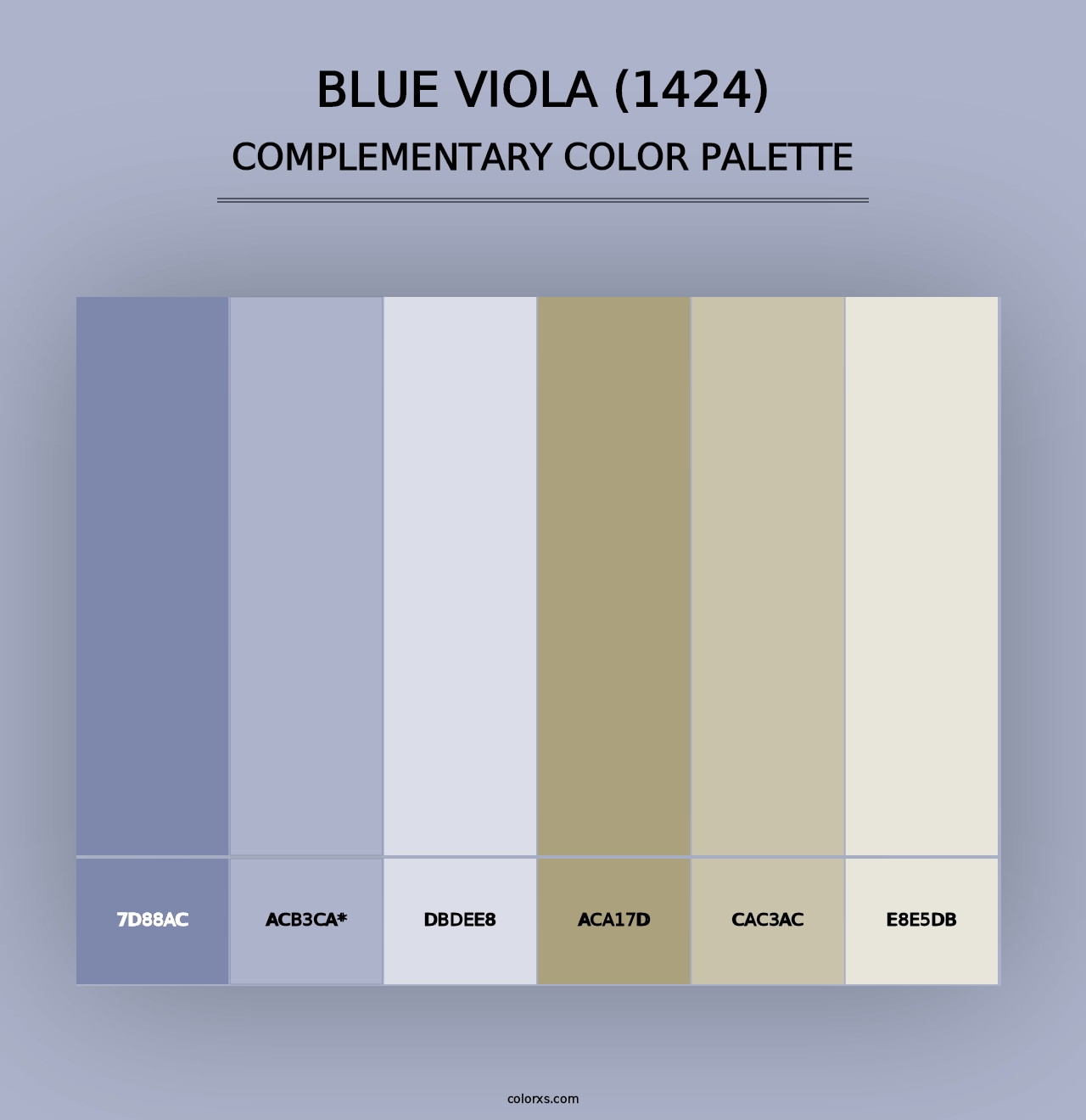 Blue Viola (1424) - Complementary Color Palette