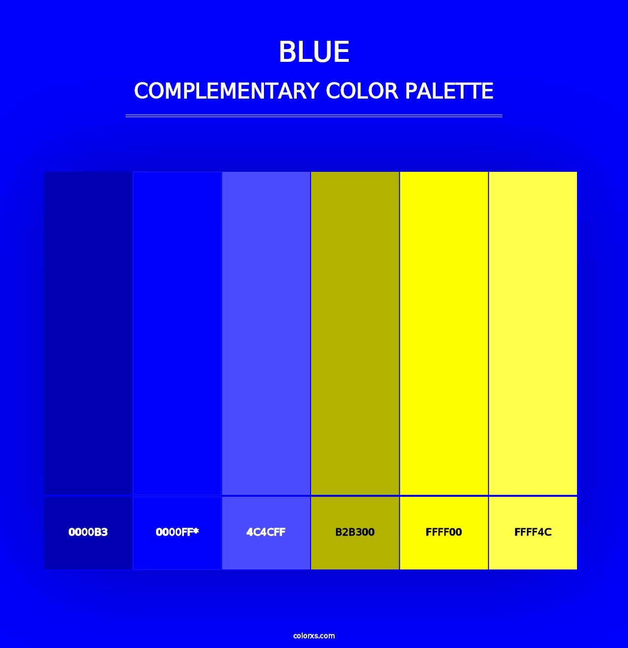 Blue - Complementary Color Palette