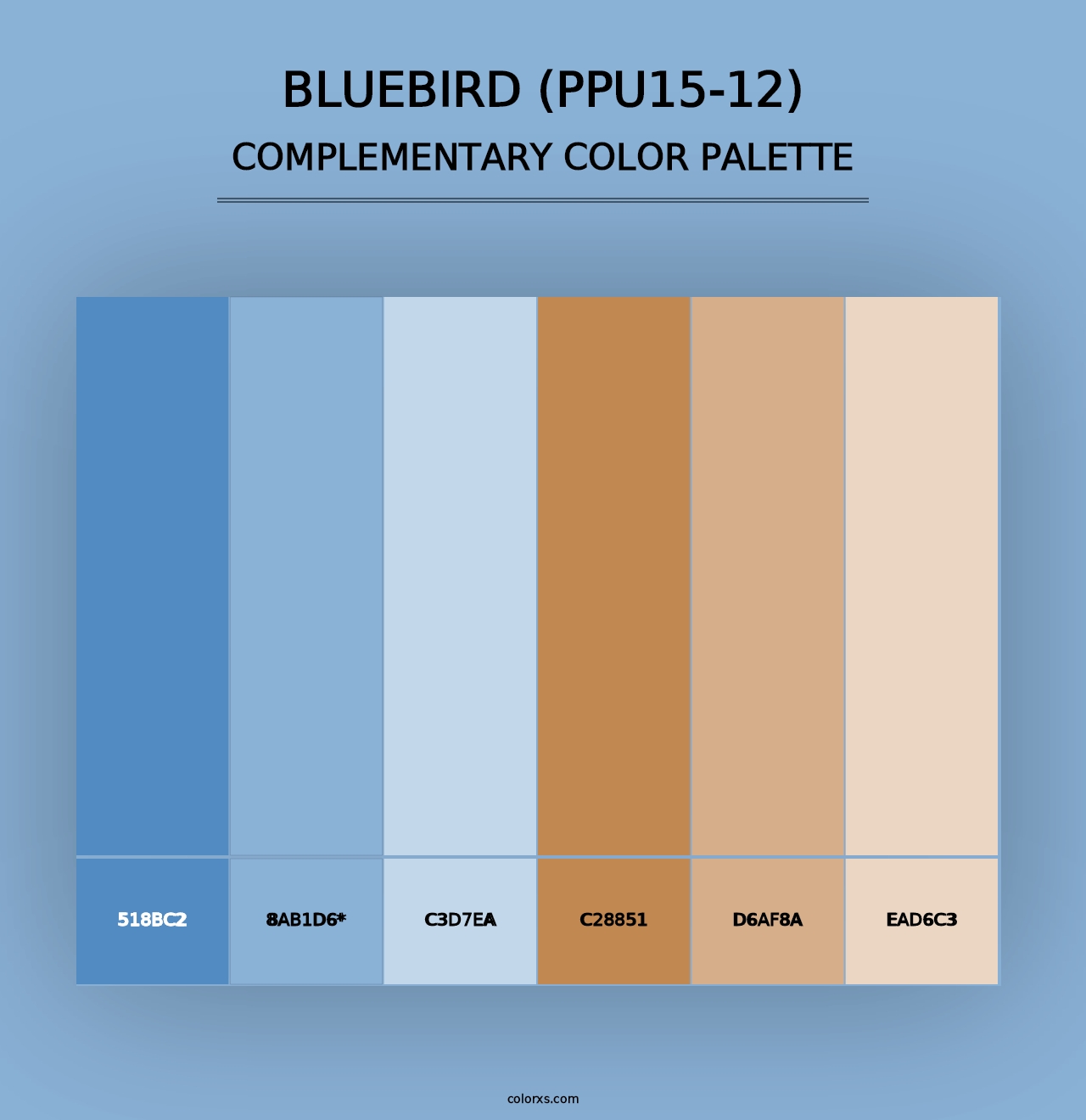 Bluebird (PPU15-12) - Complementary Color Palette