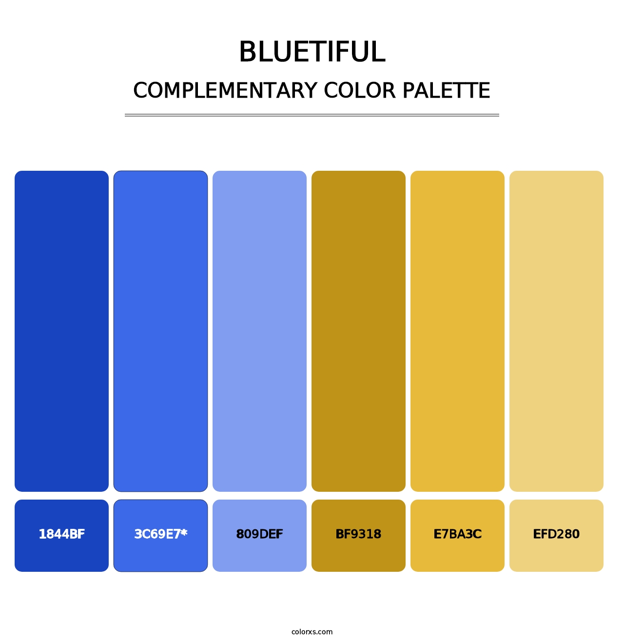 Bluetiful - Complementary Color Palette