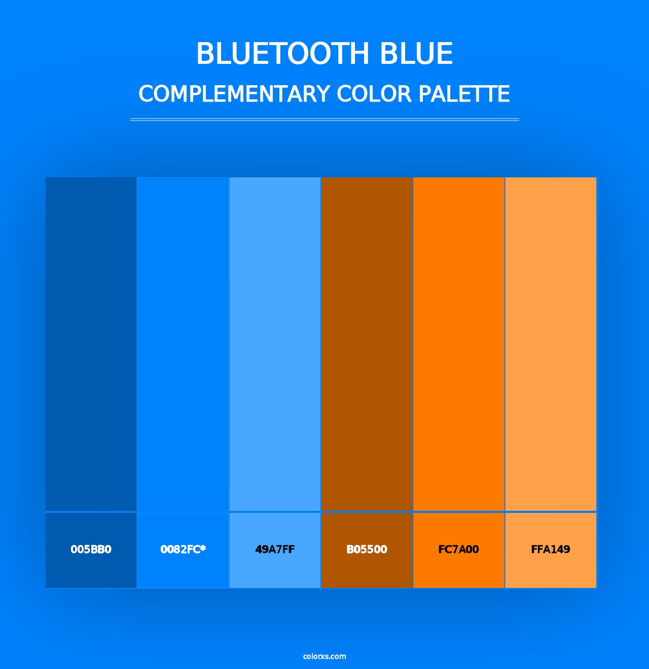 Bluetooth Blue - Complementary Color Palette