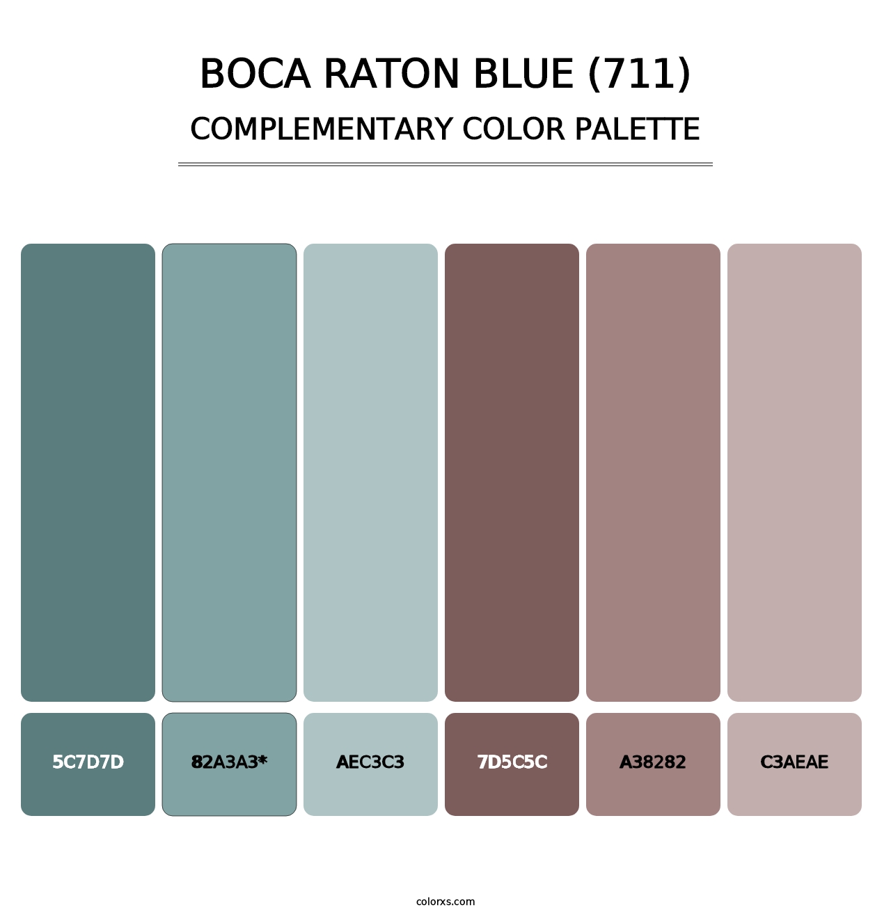 Boca Raton Blue (711) - Complementary Color Palette