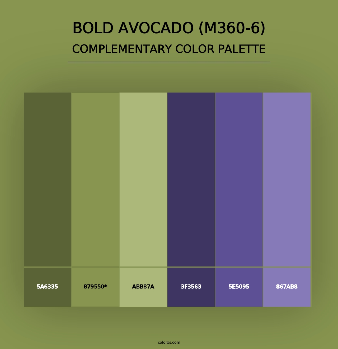 Bold Avocado (M360-6) - Complementary Color Palette