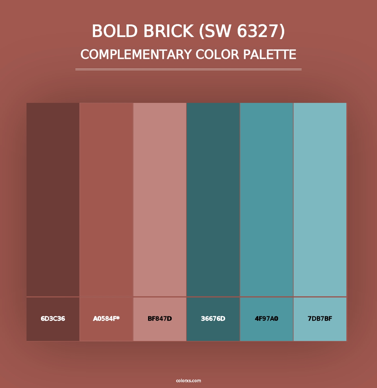 Bold Brick (SW 6327) - Complementary Color Palette