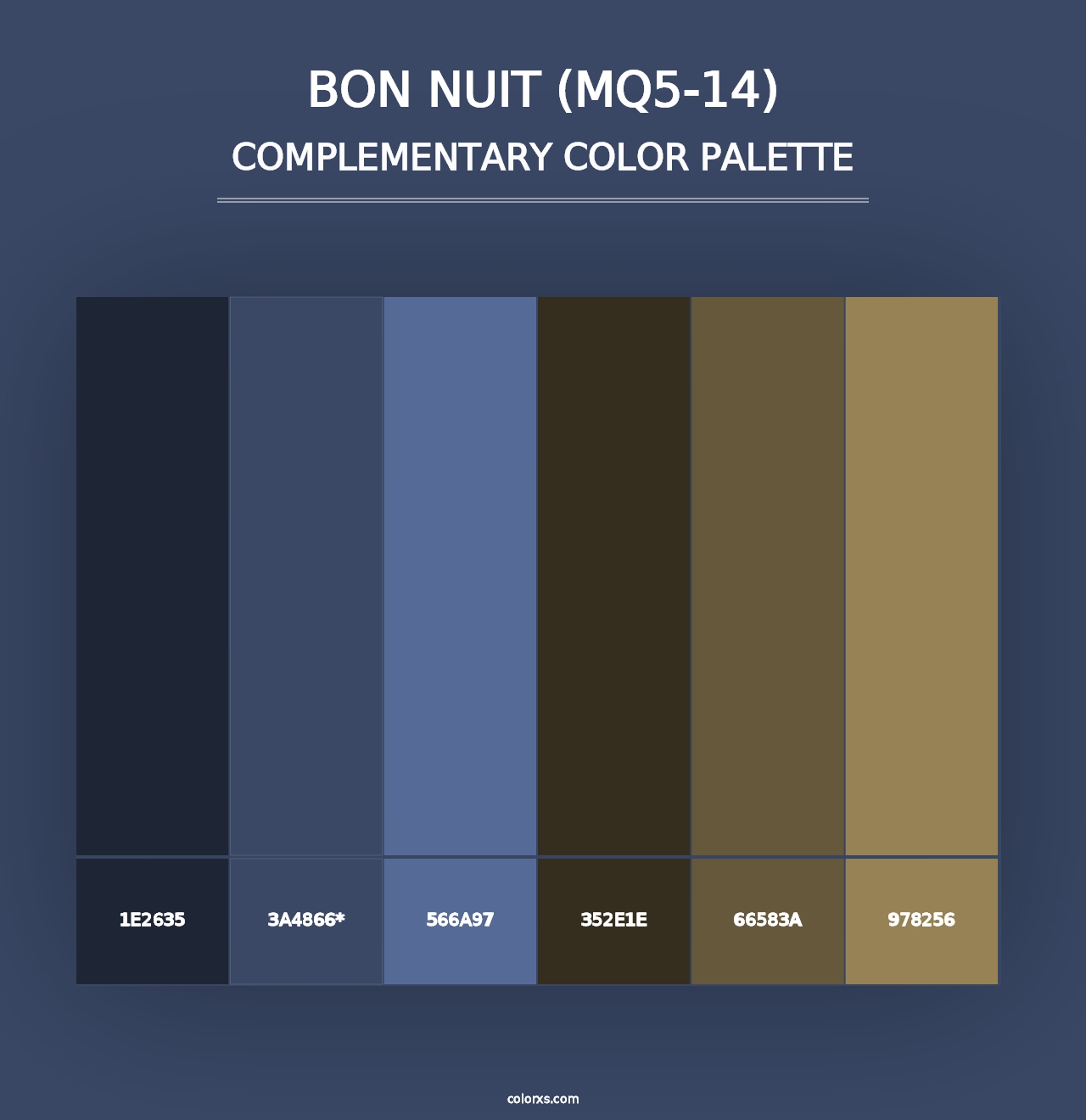 Bon Nuit (MQ5-14) - Complementary Color Palette