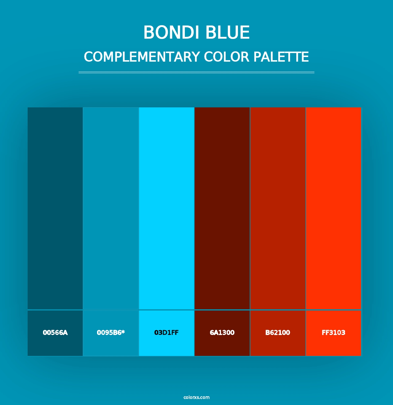 Bondi Blue - Complementary Color Palette