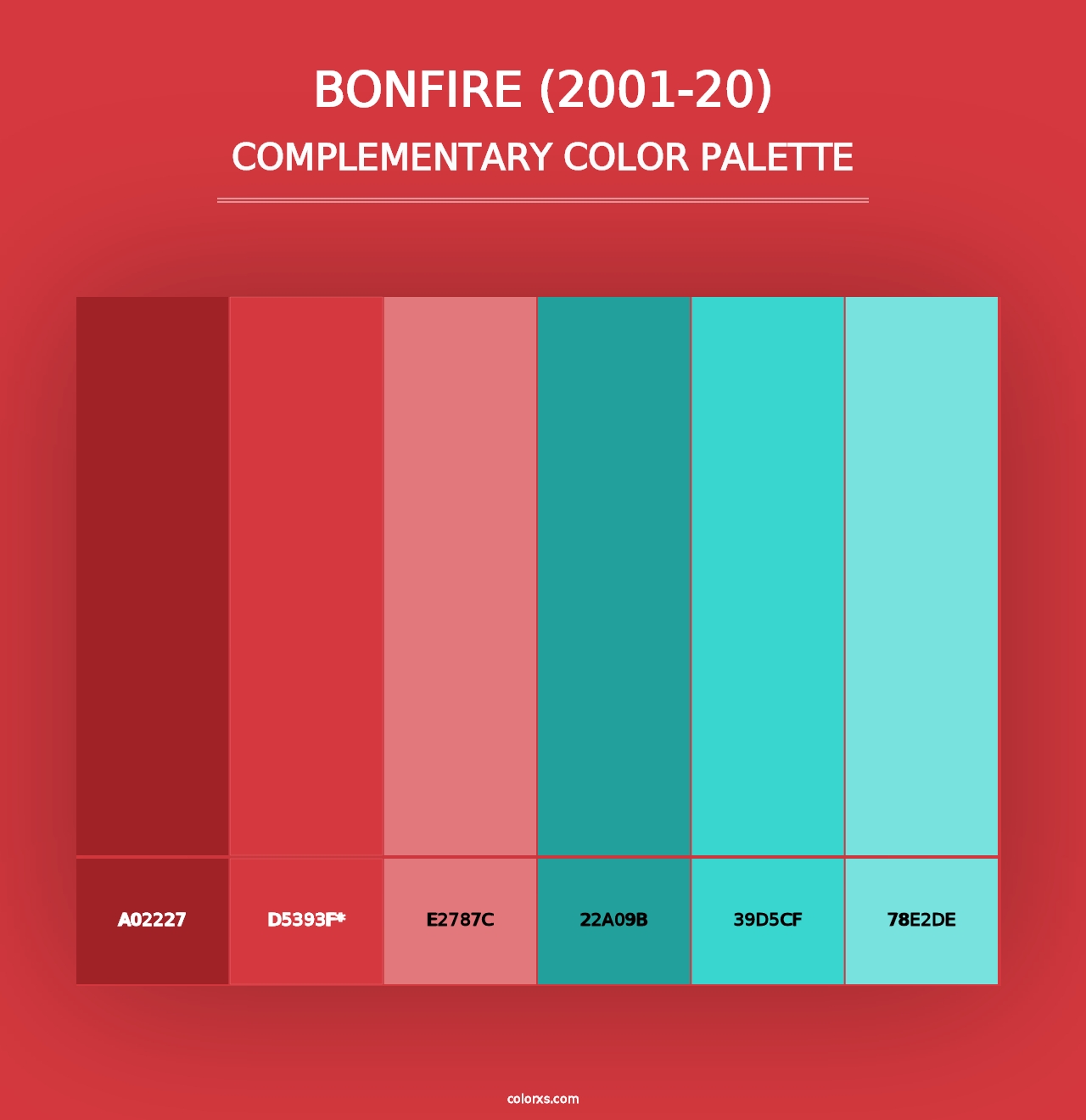 Bonfire (2001-20) - Complementary Color Palette