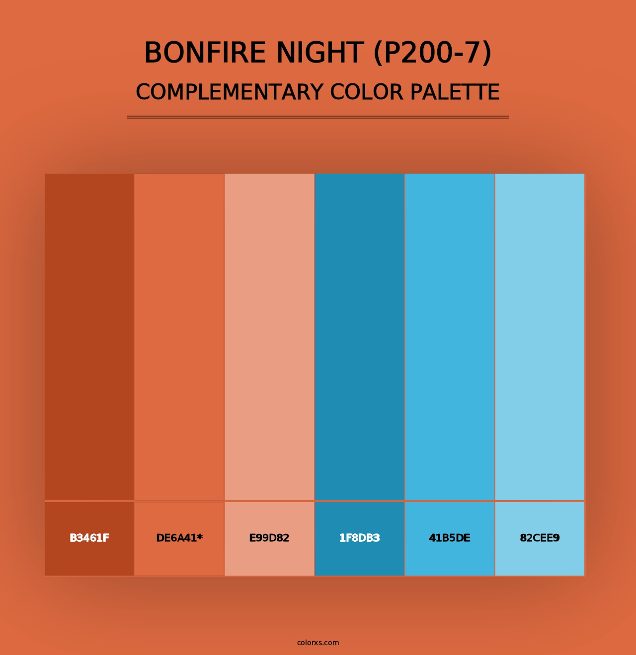 Bonfire Night (P200-7) - Complementary Color Palette