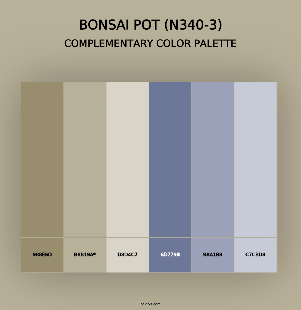 Bonsai Pot (N340-3) - Complementary Color Palette