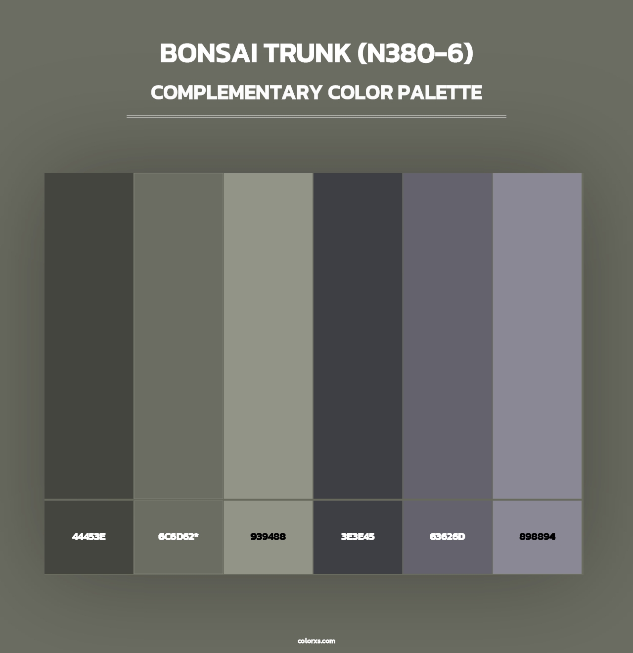 Bonsai Trunk (N380-6) - Complementary Color Palette