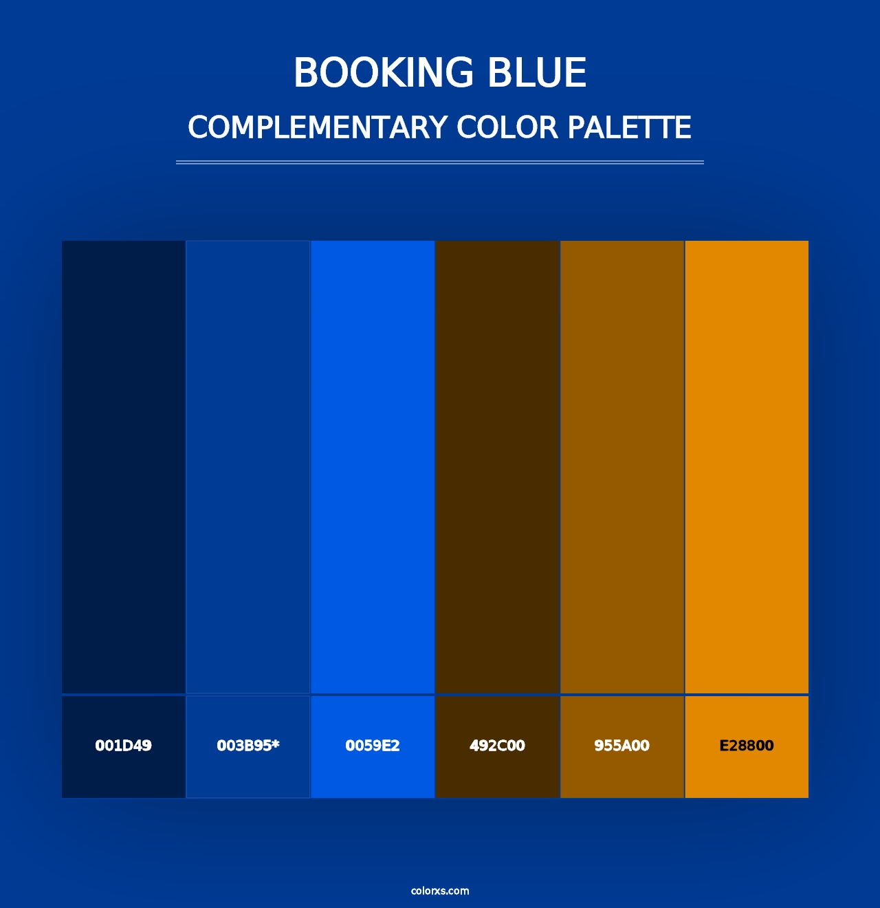 Booking Blue - Complementary Color Palette