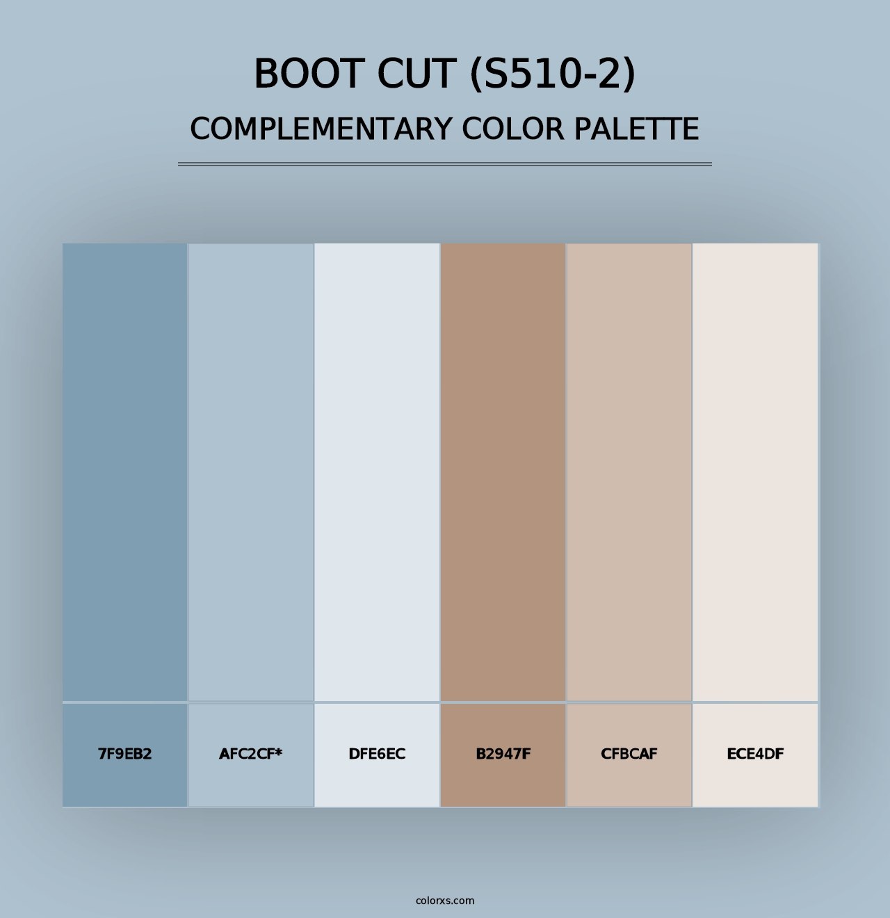 Boot Cut (S510-2) - Complementary Color Palette