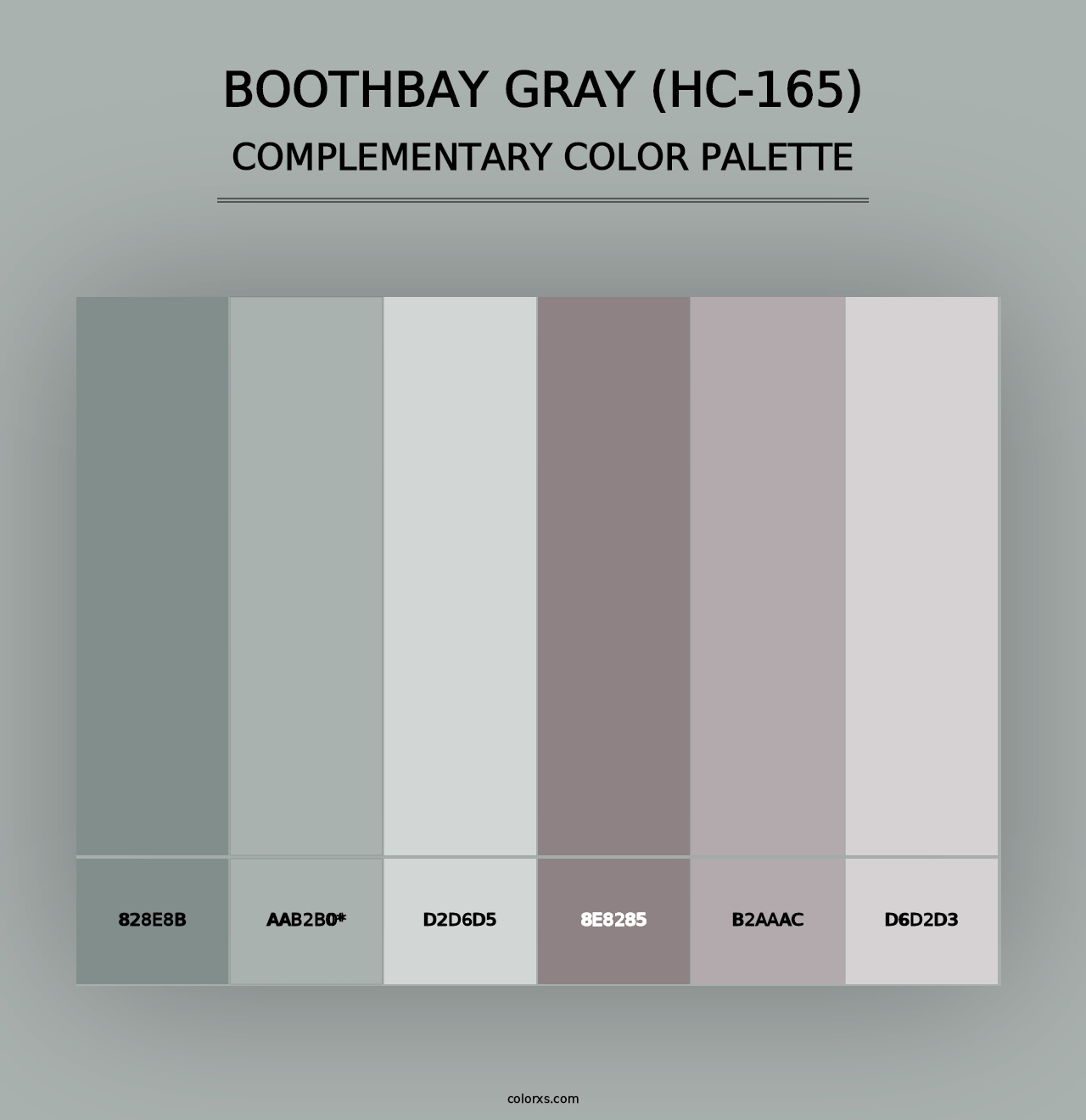 Boothbay Gray (HC-165) - Complementary Color Palette