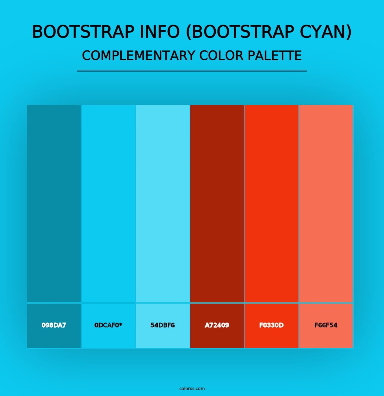 Bootstrap Info (Bootstrap Cyan) - Complementary Color Palette