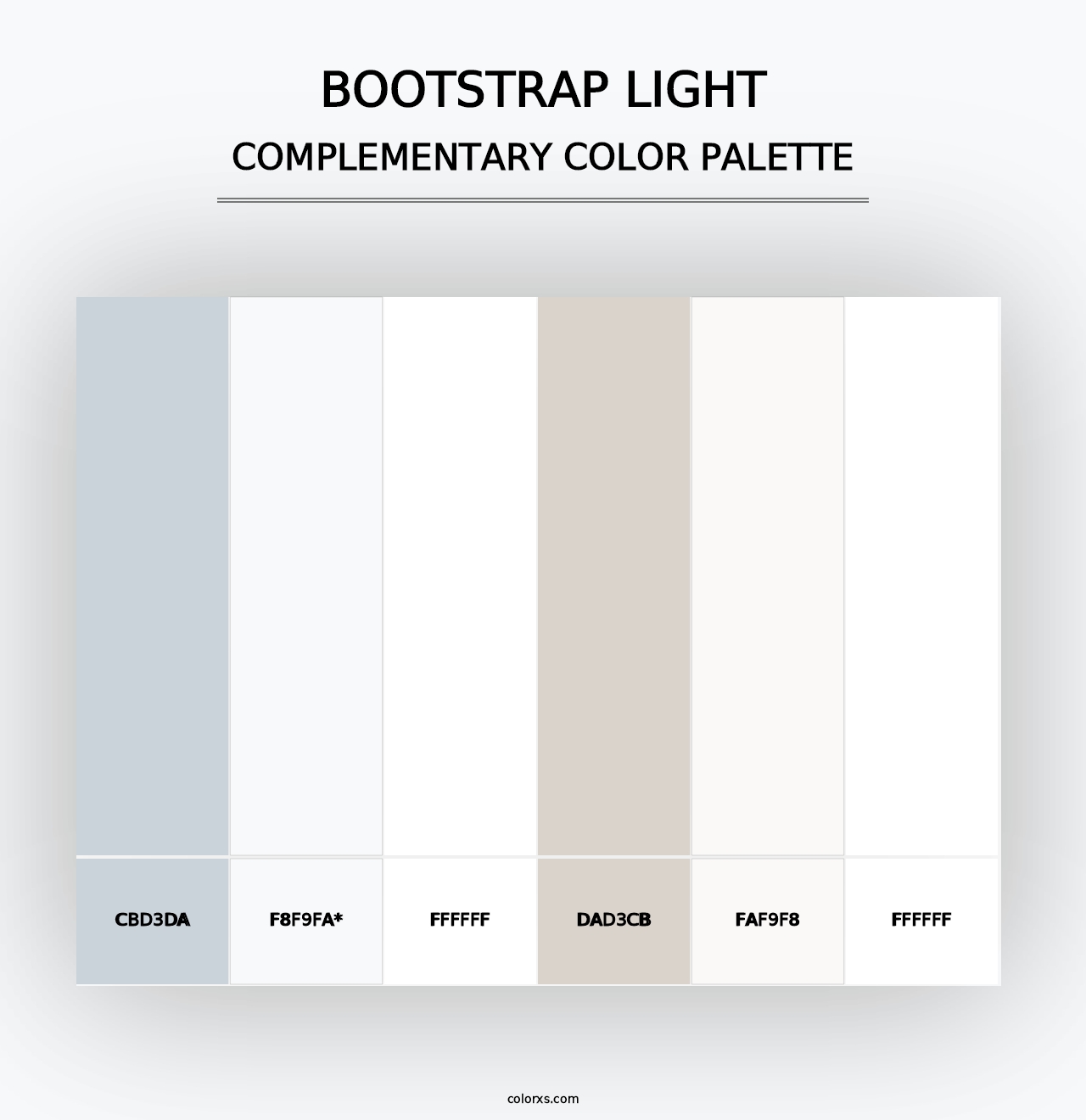 Bootstrap Light - Complementary Color Palette