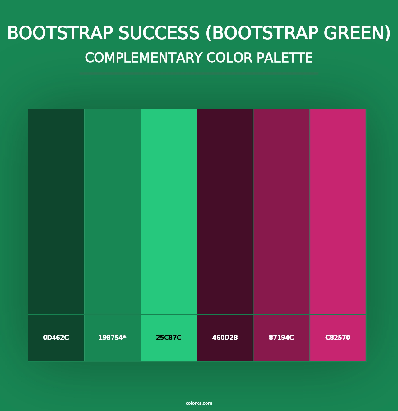 Bootstrap Success (Bootstrap Green) - Complementary Color Palette