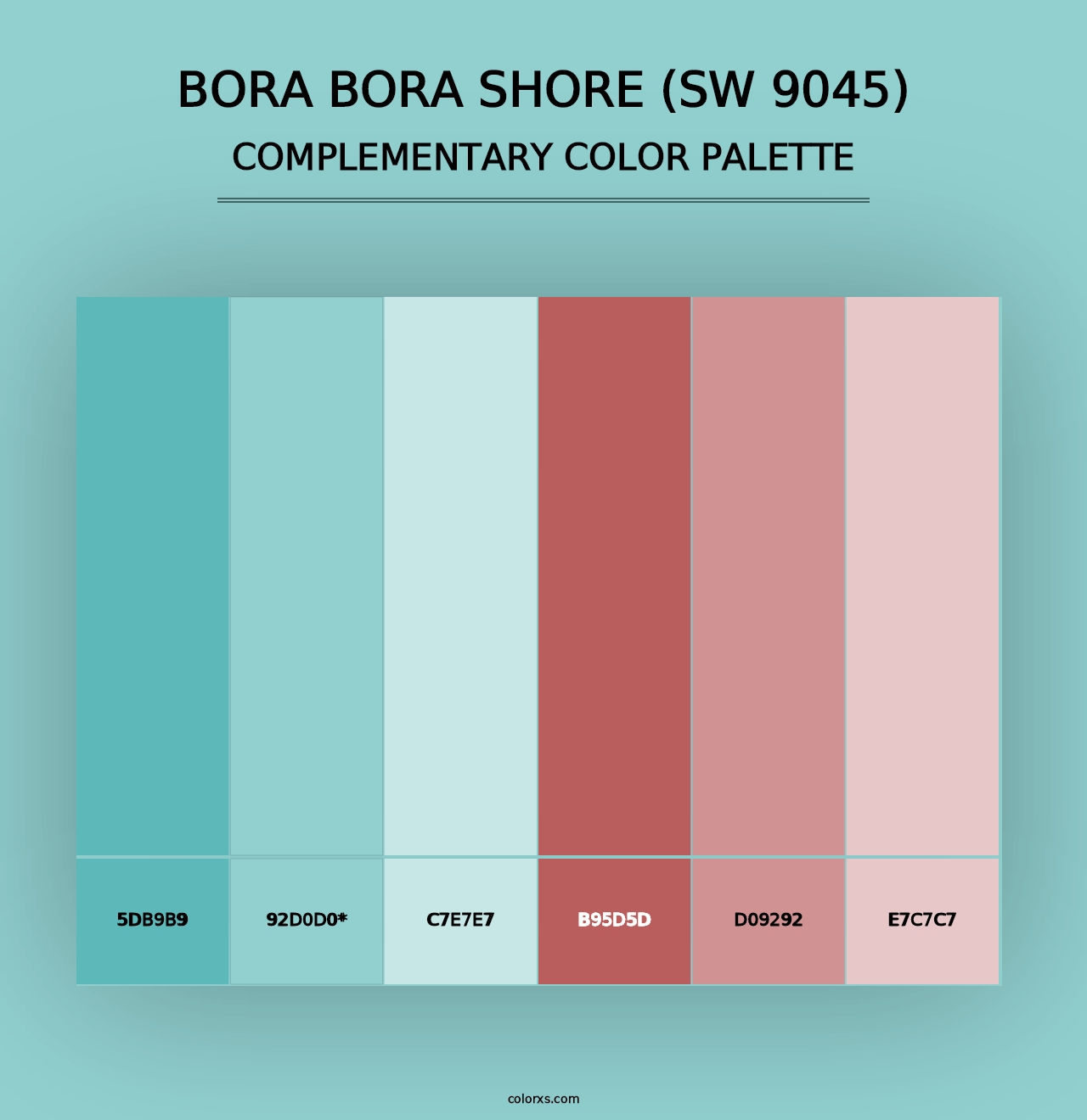 Bora Bora Shore (SW 9045) - Complementary Color Palette