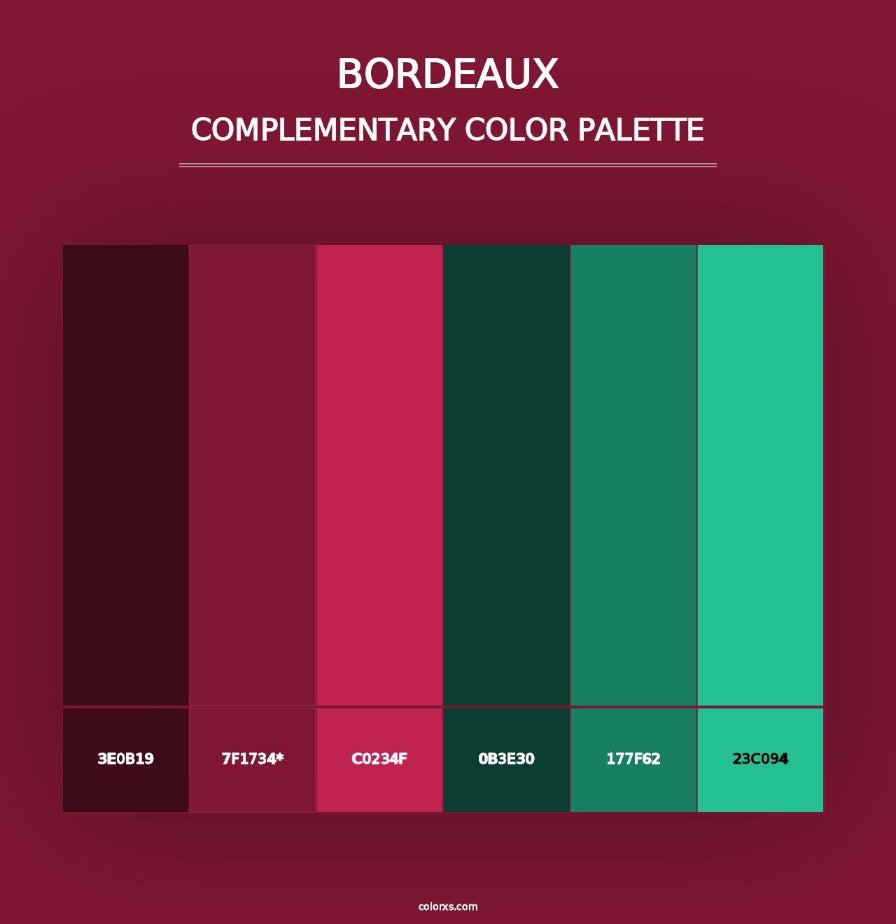 Bordeaux - Complementary Color Palette