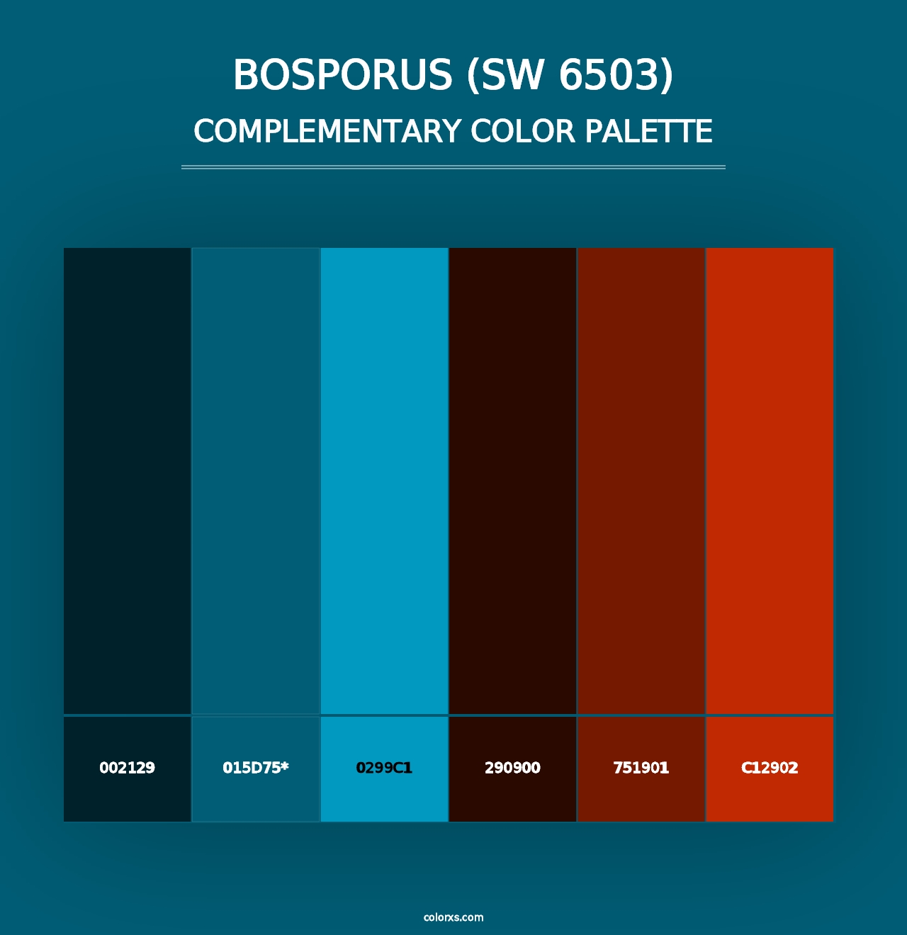 Bosporus (SW 6503) - Complementary Color Palette