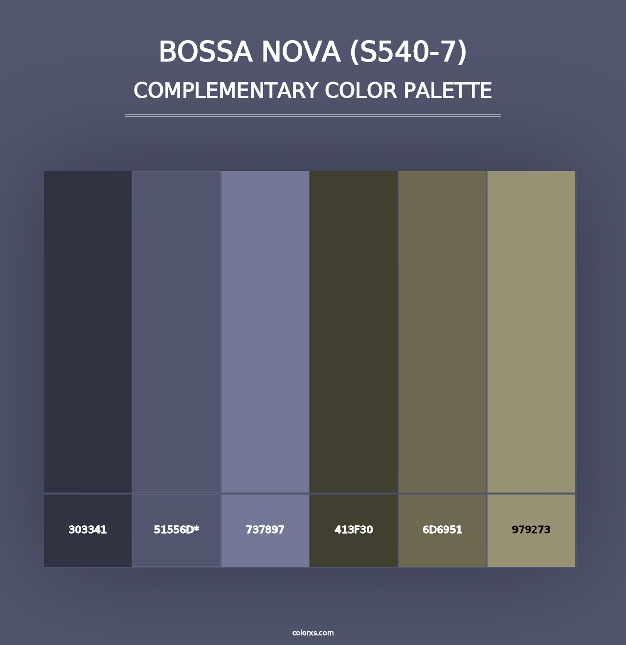 Bossa Nova (S540-7) - Complementary Color Palette