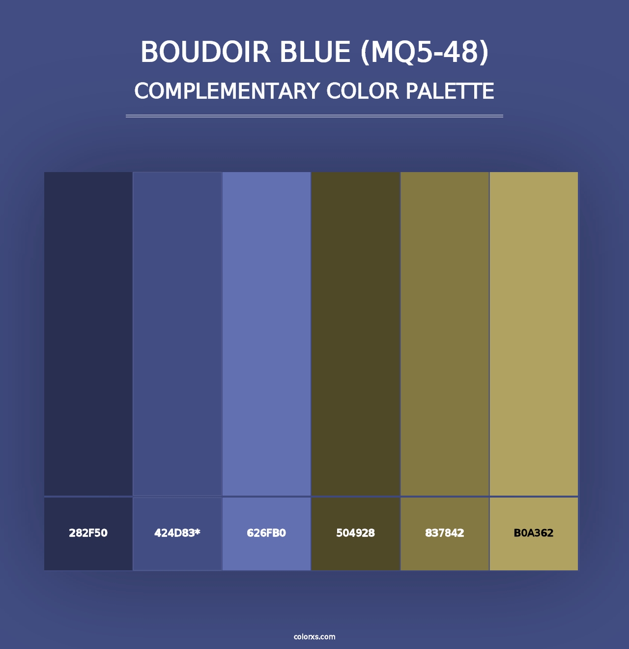 Boudoir Blue (MQ5-48) - Complementary Color Palette