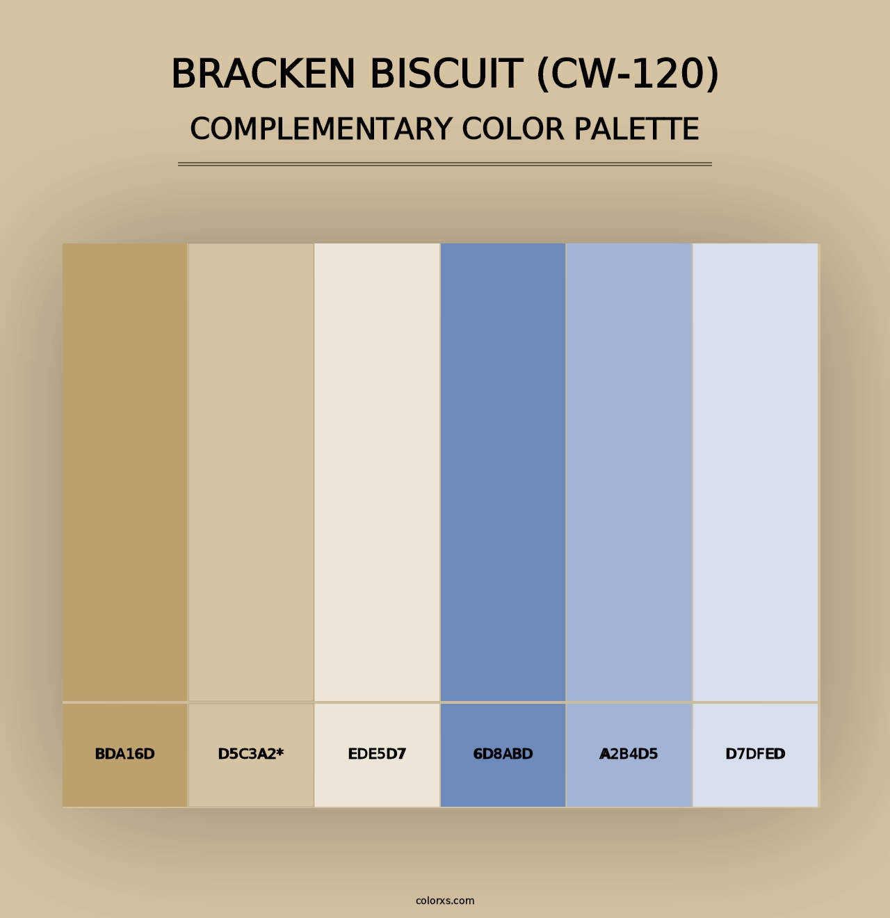 Bracken Biscuit (CW-120) - Complementary Color Palette