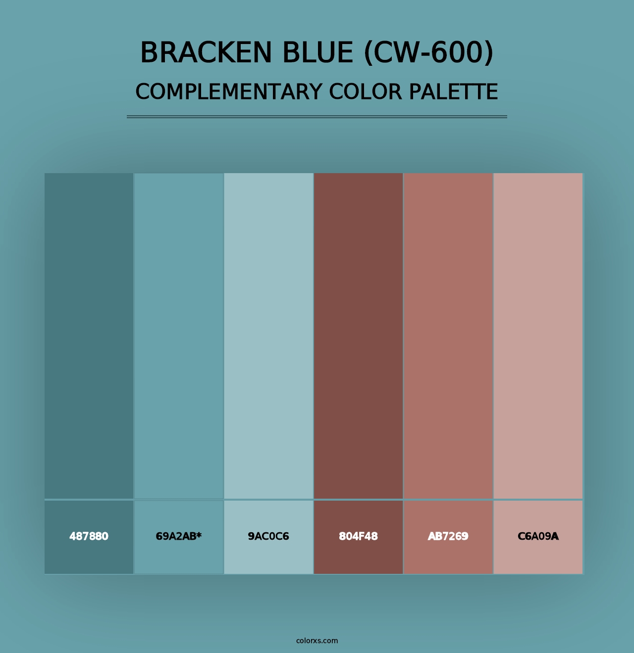 Bracken Blue (CW-600) - Complementary Color Palette