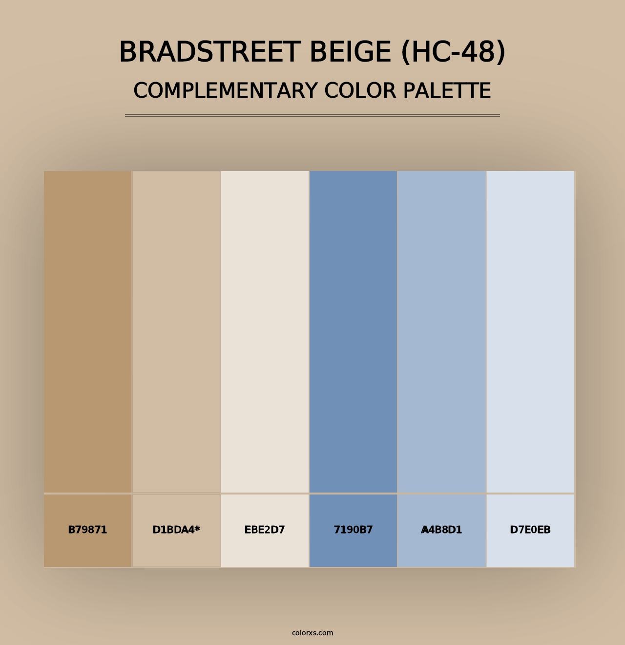 Bradstreet Beige (HC-48) - Complementary Color Palette