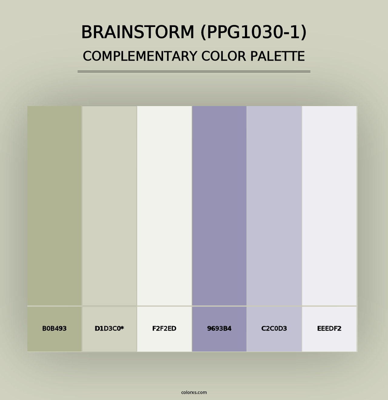 Brainstorm (PPG1030-1) - Complementary Color Palette