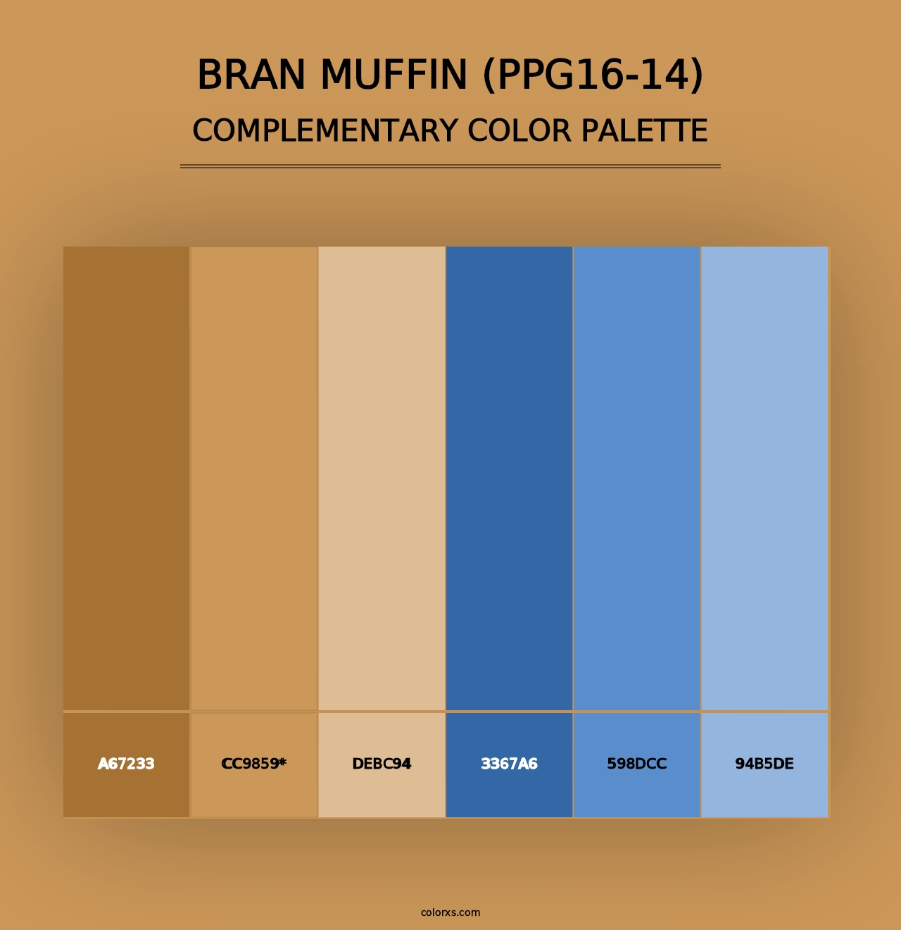 Bran Muffin (PPG16-14) - Complementary Color Palette