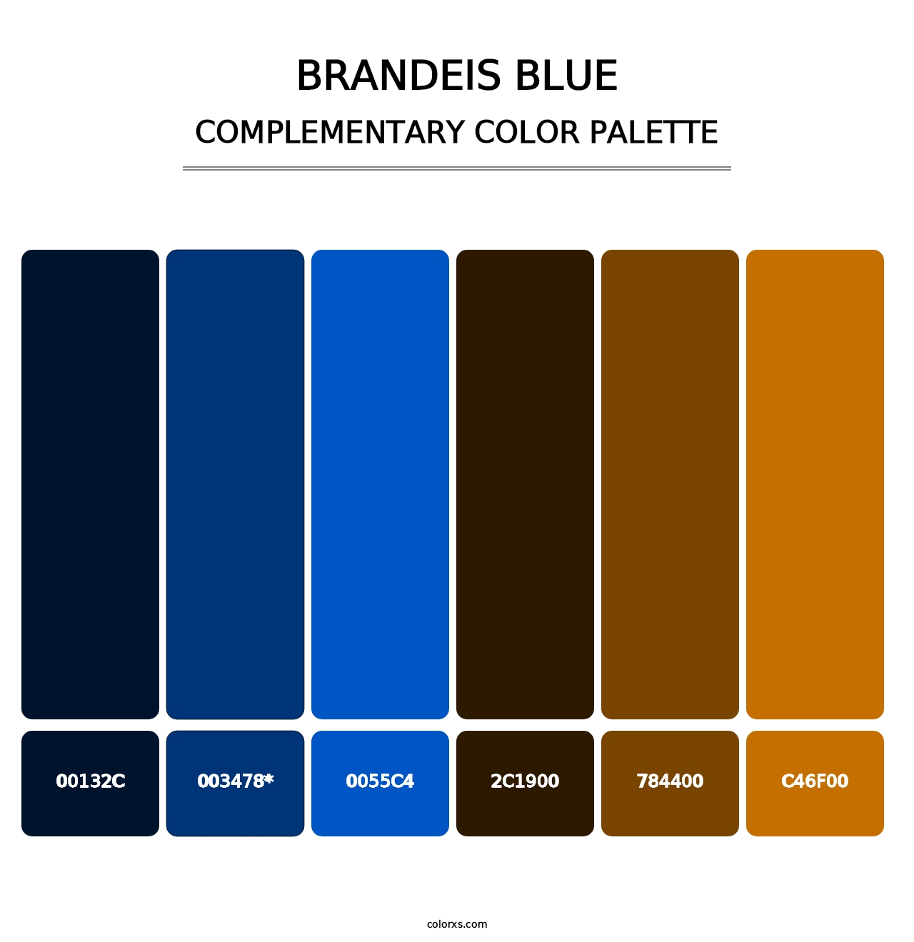 Brandeis Blue - Complementary Color Palette