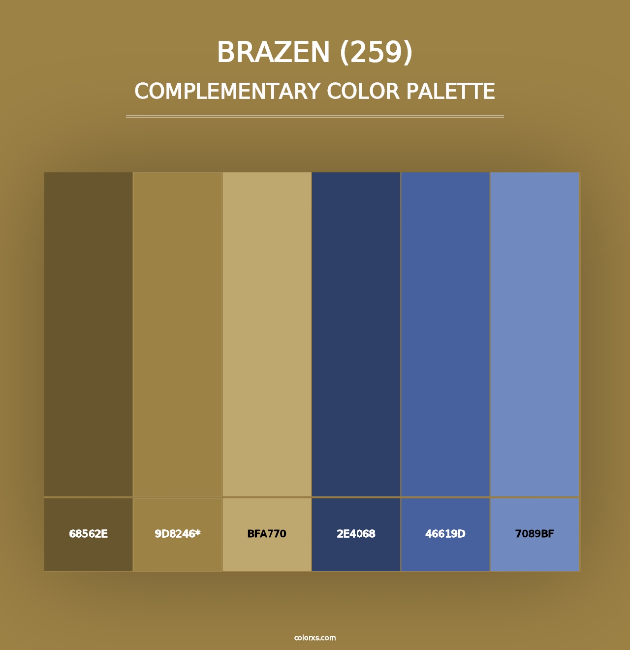 Brazen (259) - Complementary Color Palette