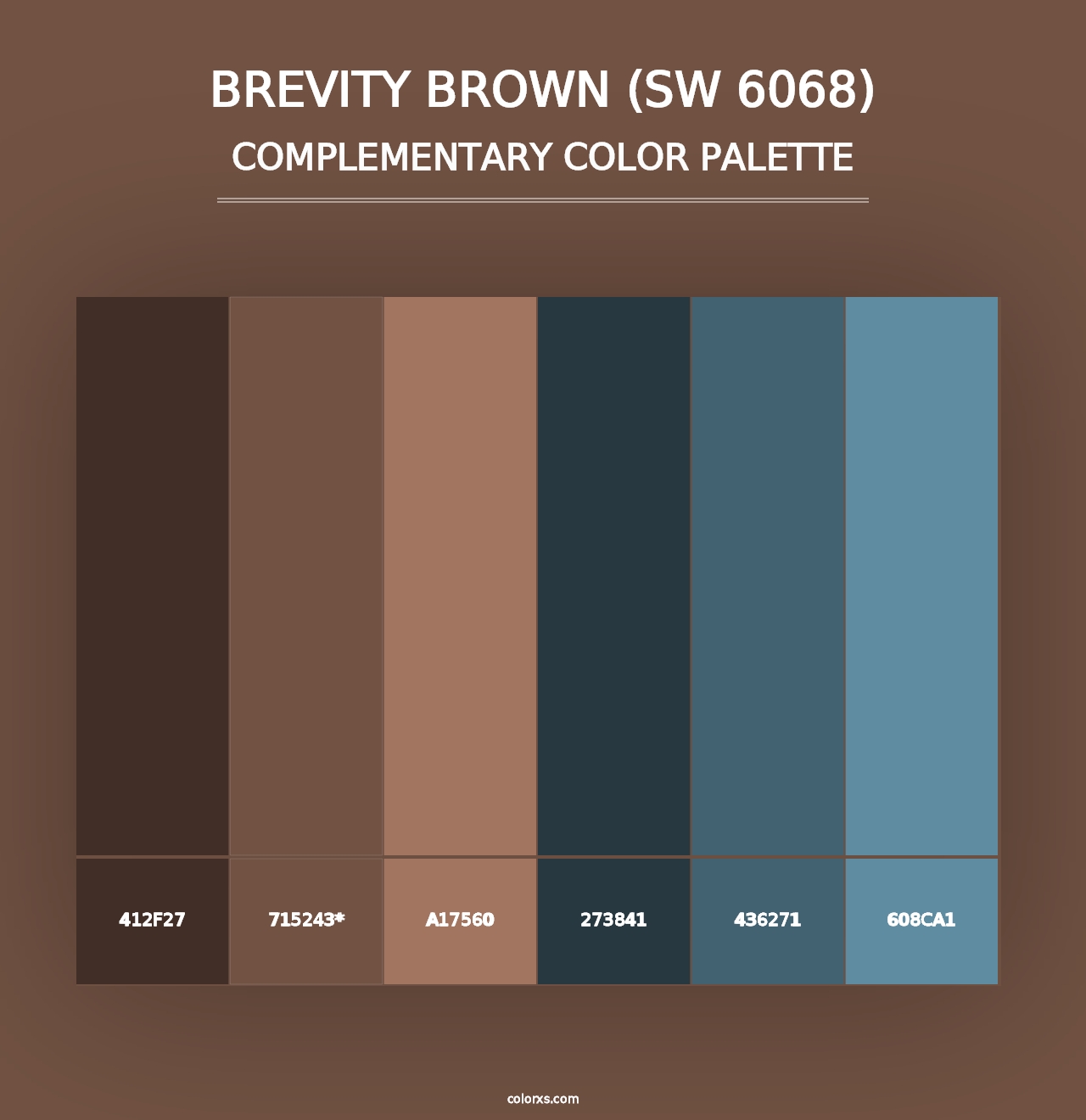 Brevity Brown (SW 6068) - Complementary Color Palette