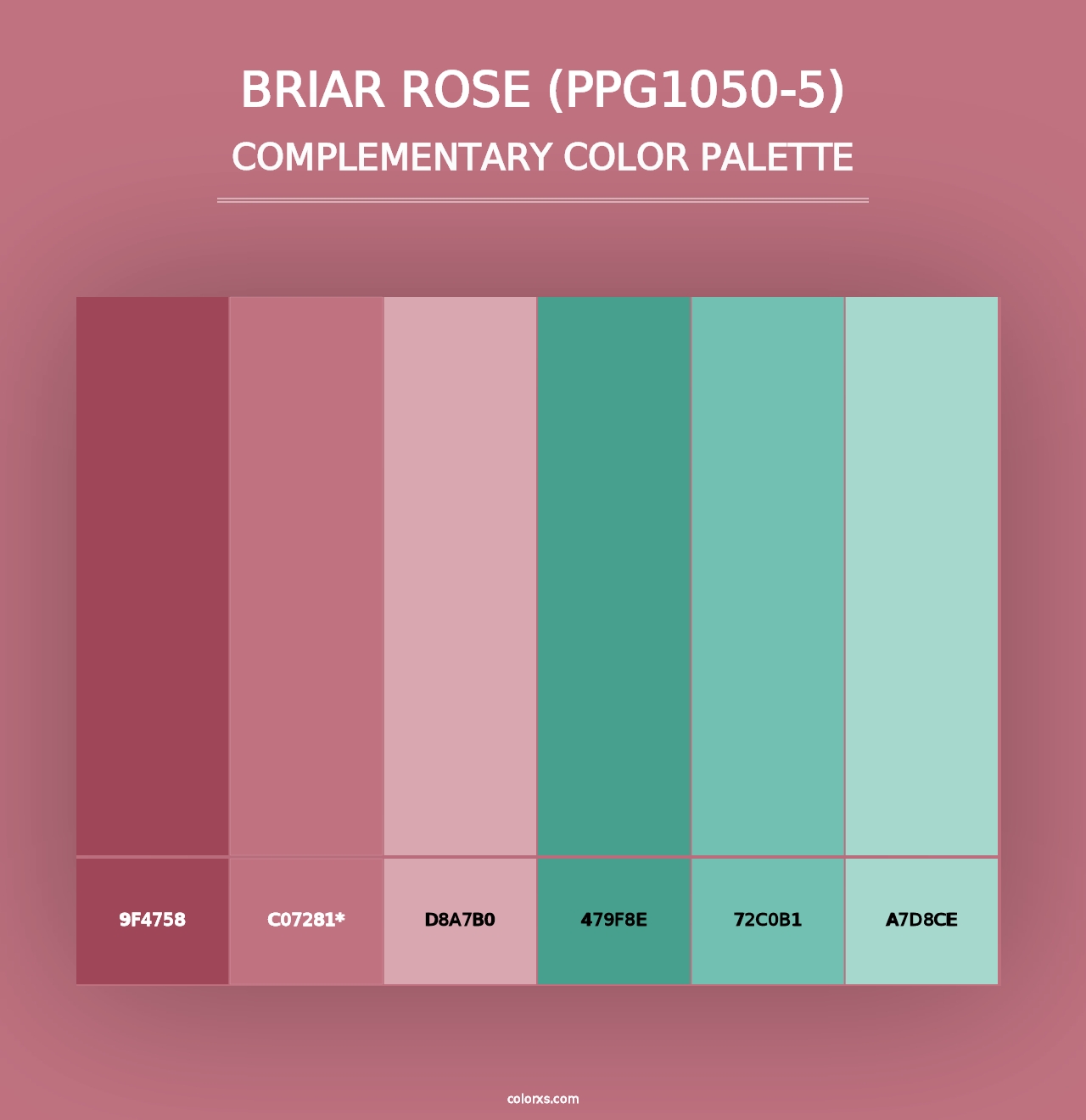 Briar Rose (PPG1050-5) - Complementary Color Palette