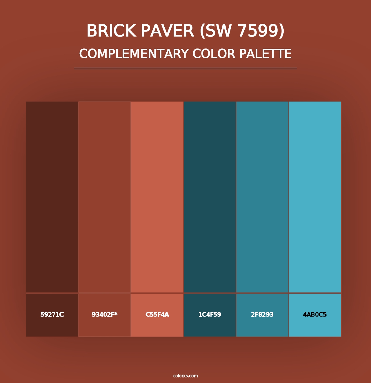 Brick Paver (SW 7599) - Complementary Color Palette