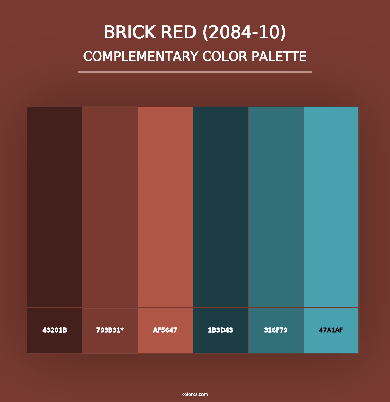 Brick Red (2084-10) - Complementary Color Palette