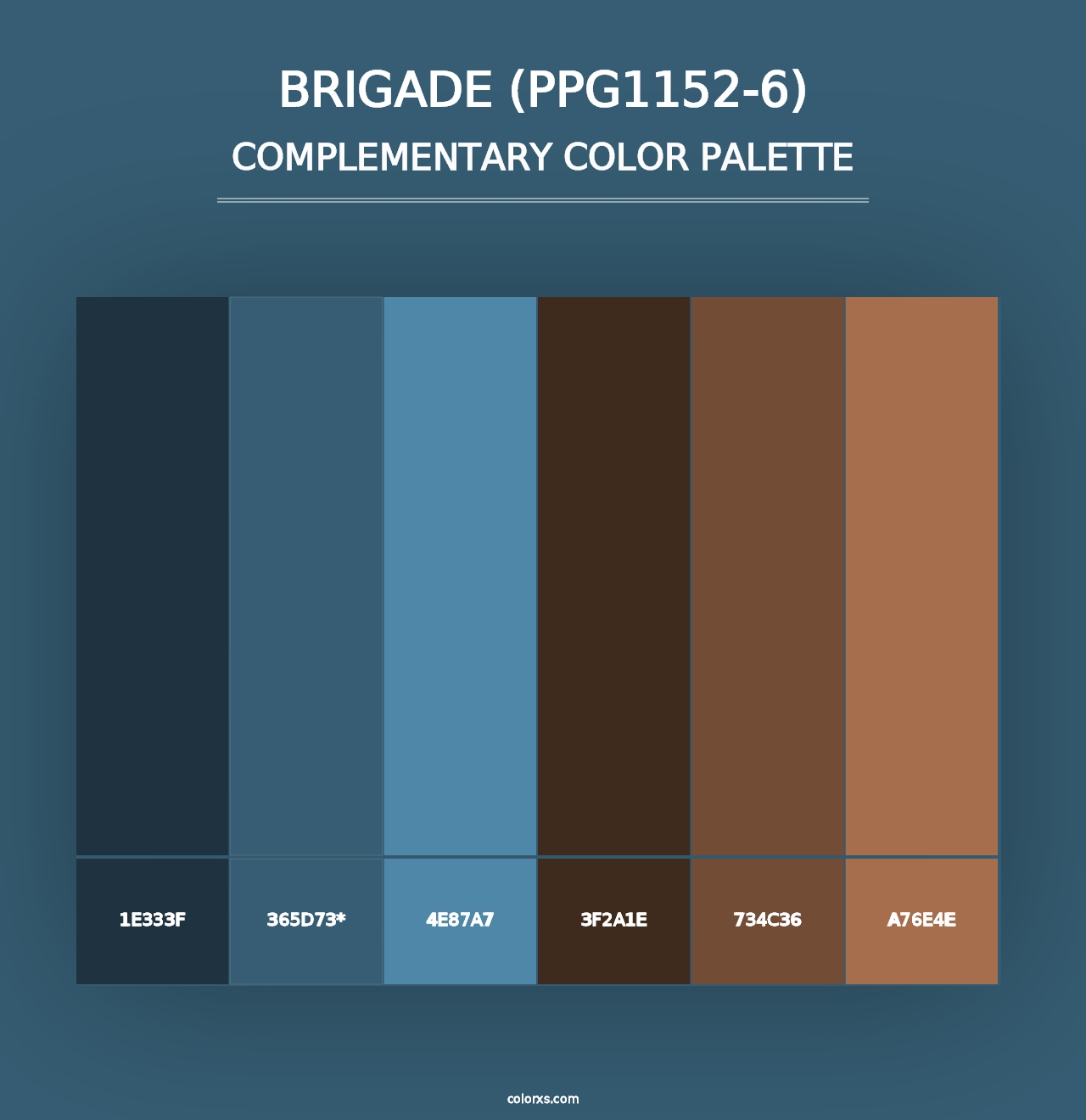 Brigade (PPG1152-6) - Complementary Color Palette