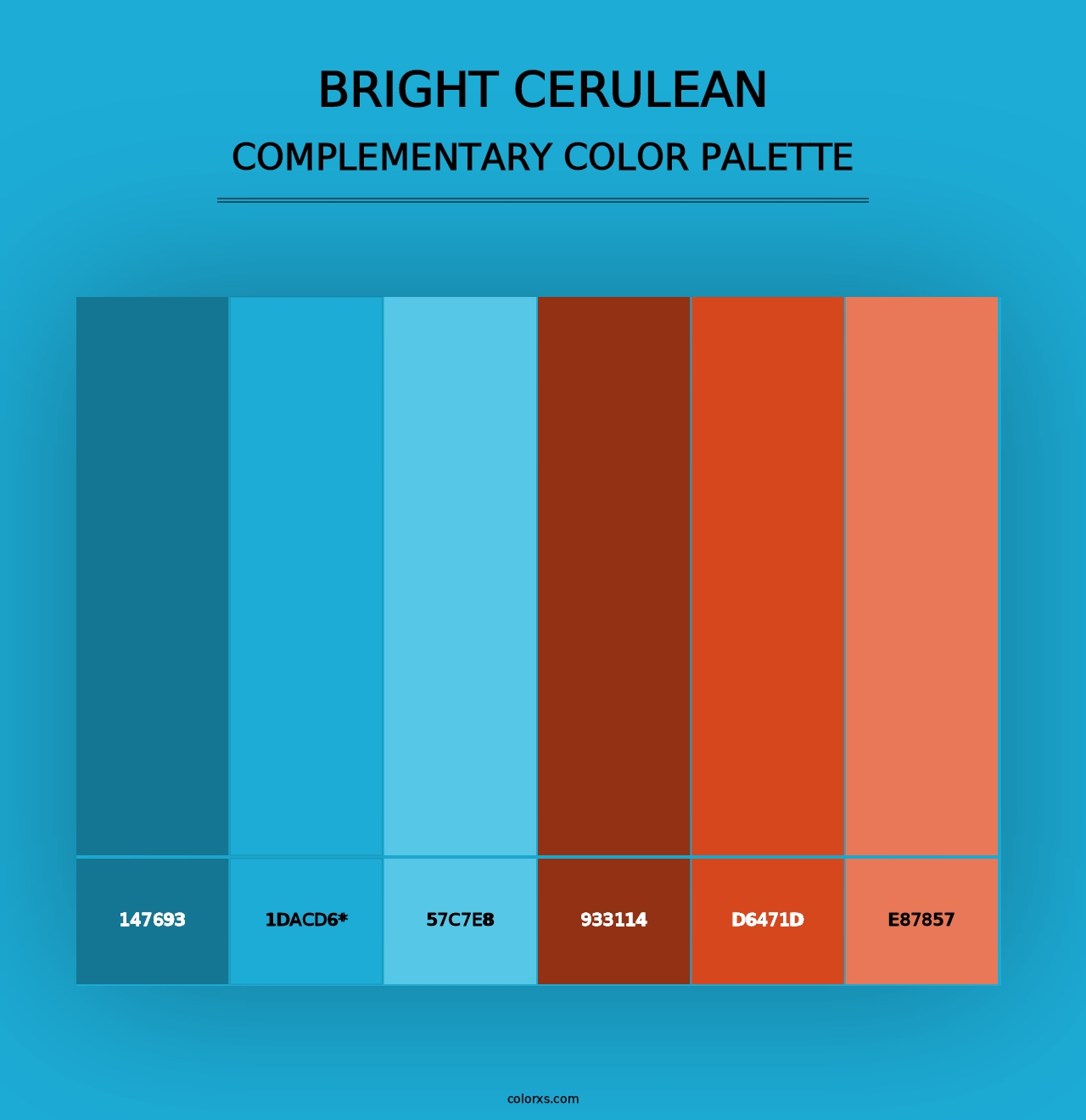 Bright Cerulean - Complementary Color Palette