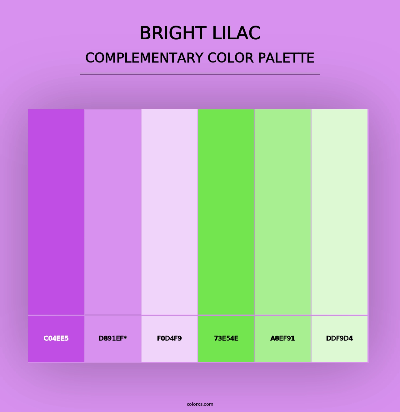 Bright Lilac - Complementary Color Palette