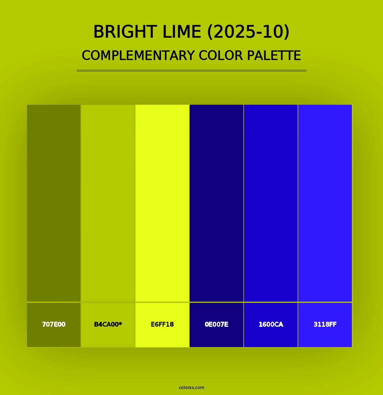 Bright Lime (2025-10) - Complementary Color Palette