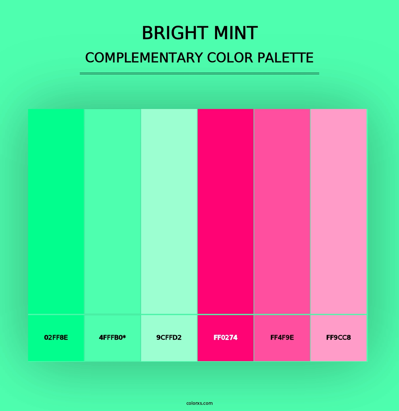 Bright Mint - Complementary Color Palette