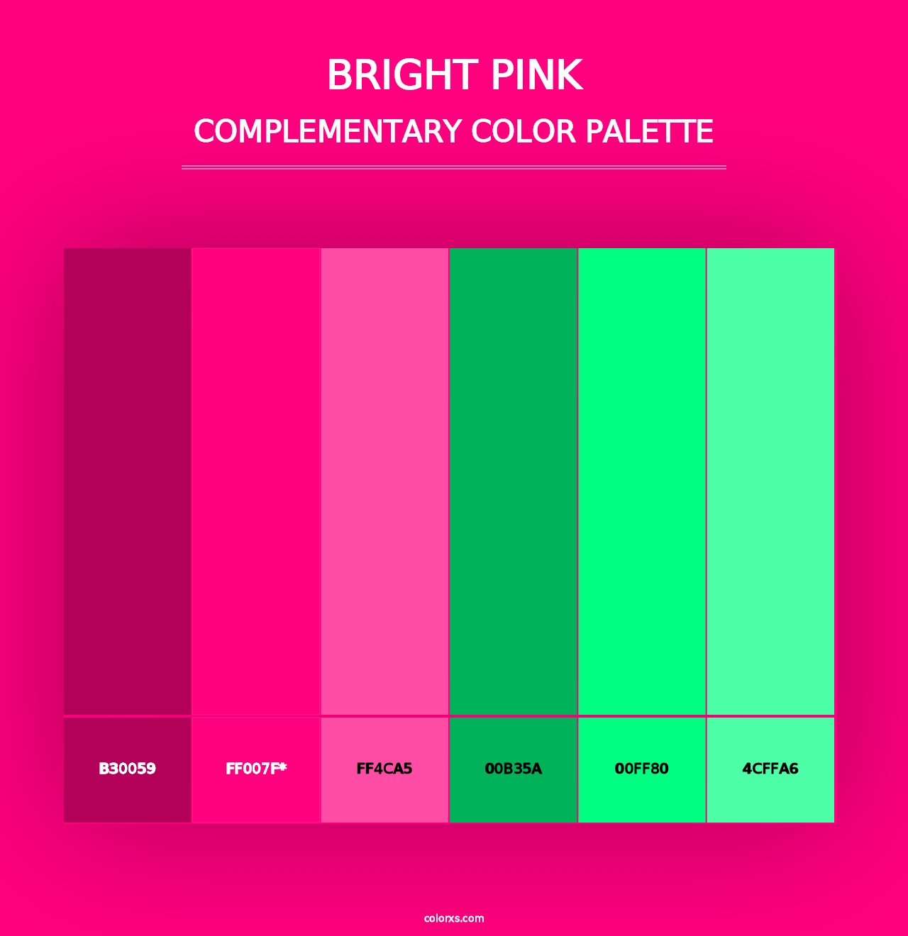 Bright Pink - Complementary Color Palette