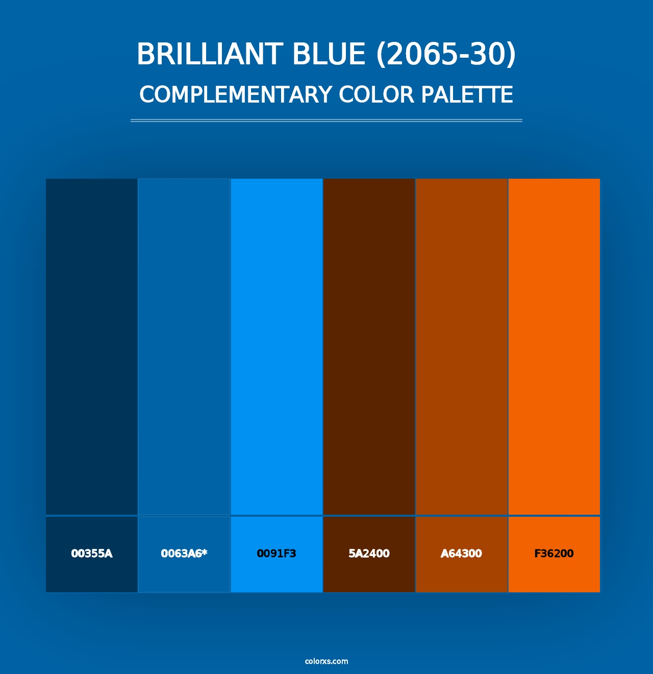 Brilliant Blue (2065-30) - Complementary Color Palette