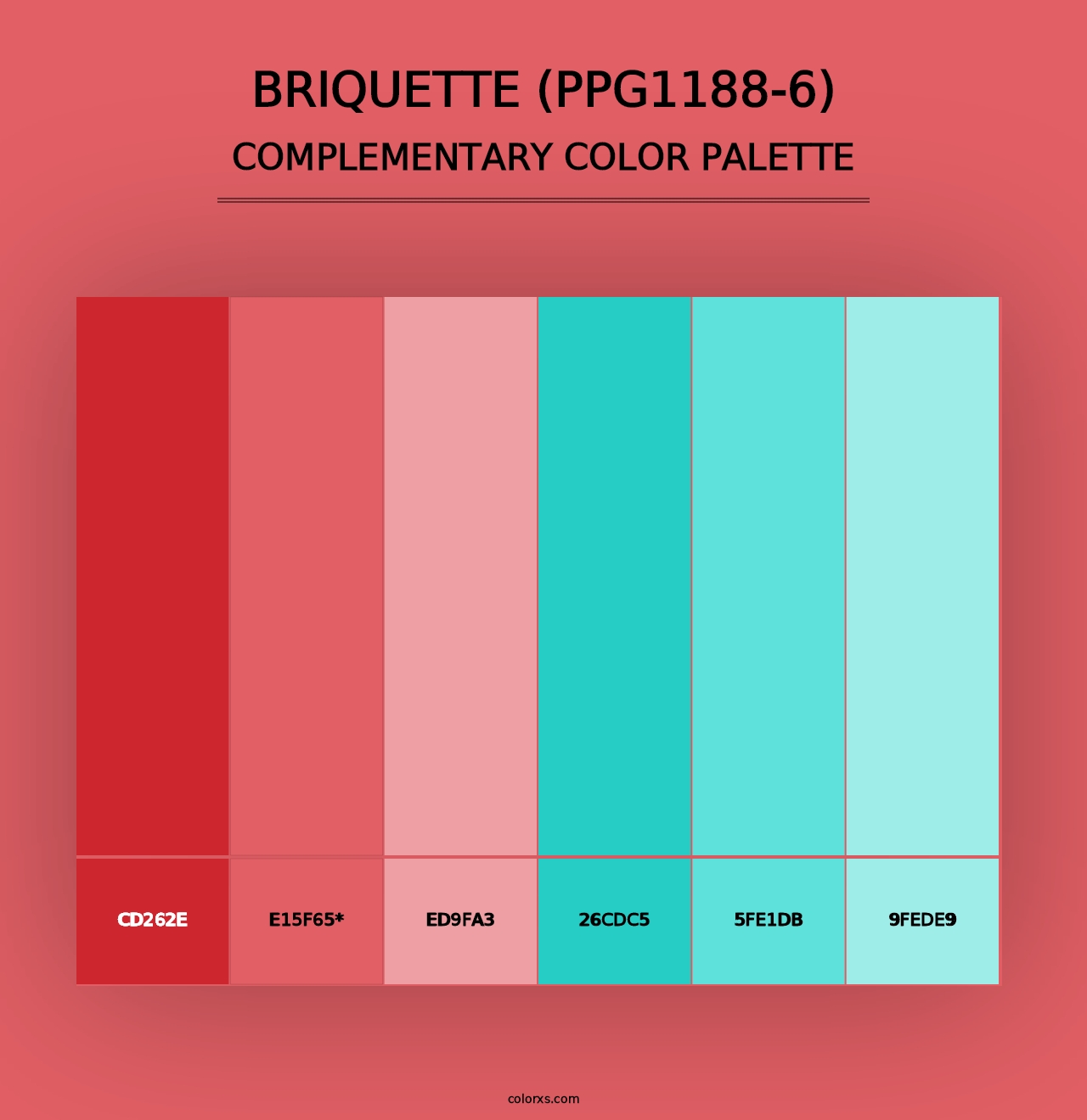 Briquette (PPG1188-6) - Complementary Color Palette