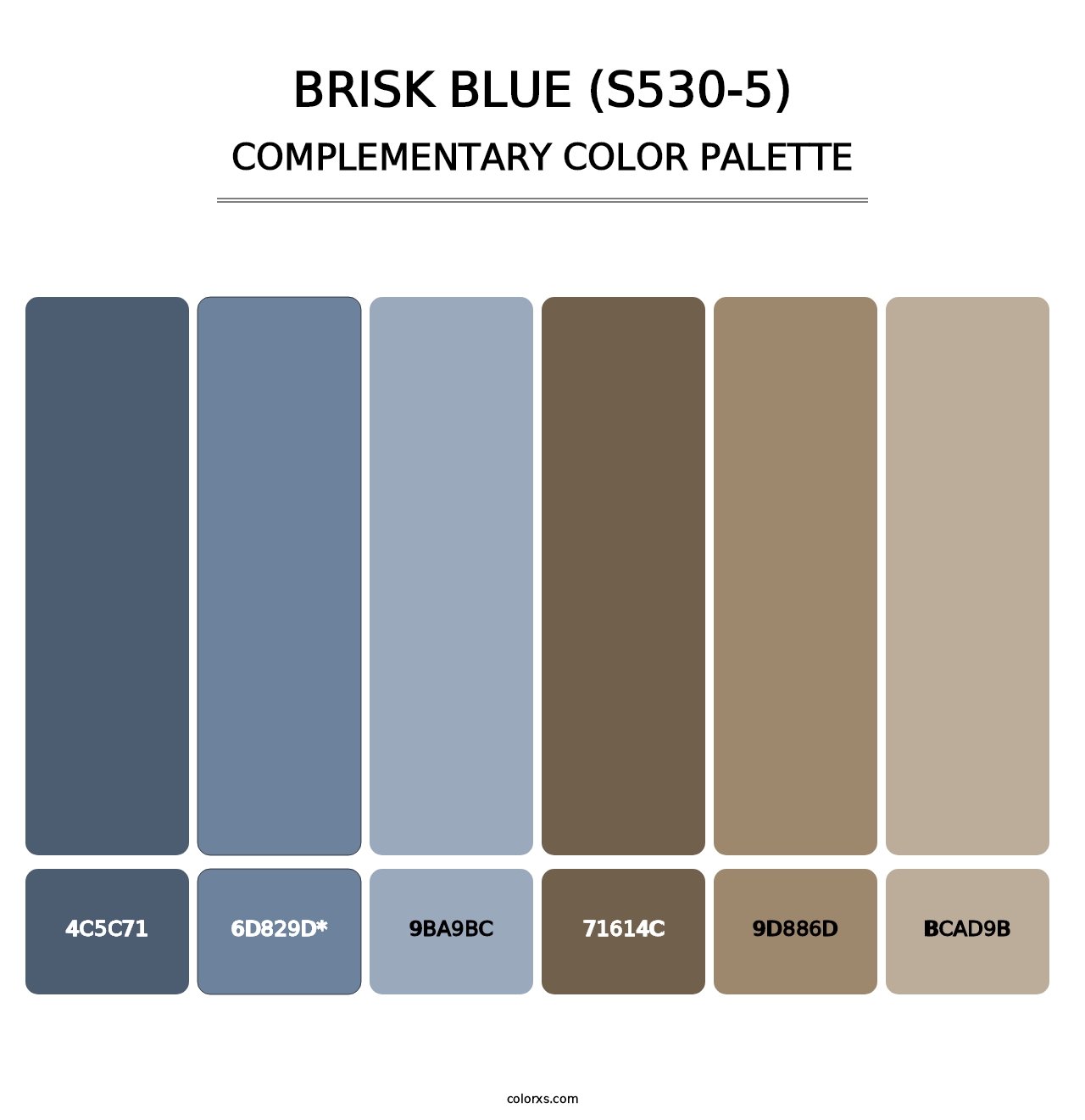 Brisk Blue (S530-5) - Complementary Color Palette