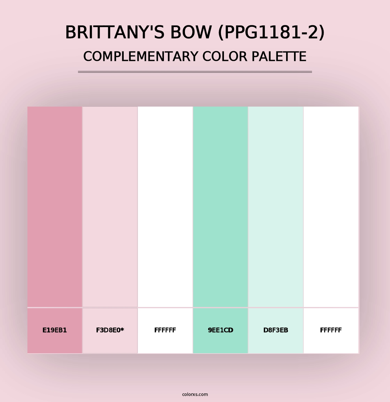 Brittany's Bow (PPG1181-2) - Complementary Color Palette