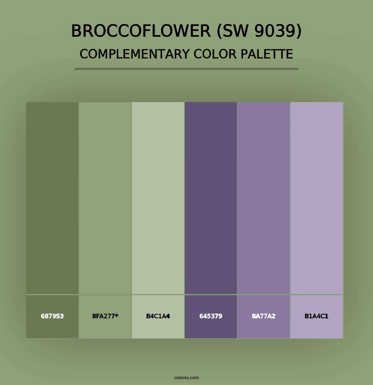 Broccoflower (SW 9039) - Complementary Color Palette