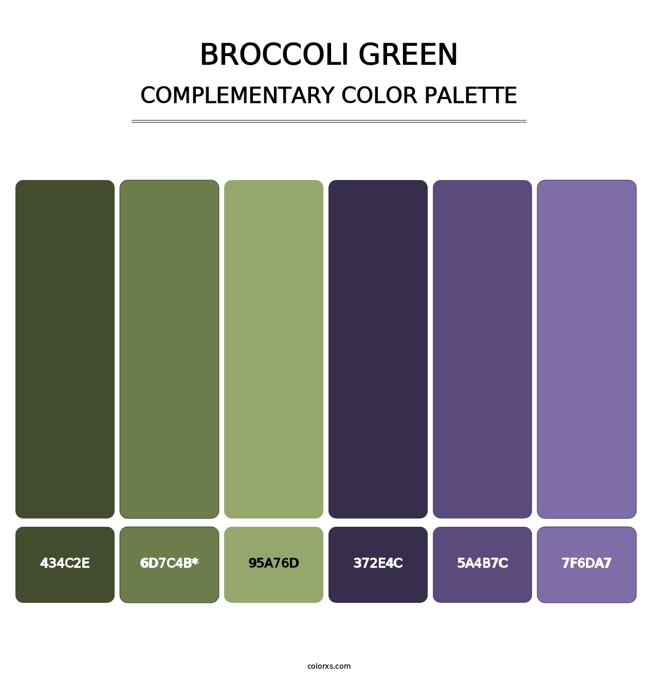 Broccoli Green - Complementary Color Palette