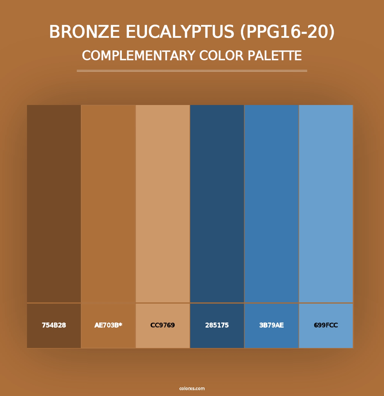 Bronze Eucalyptus (PPG16-20) - Complementary Color Palette