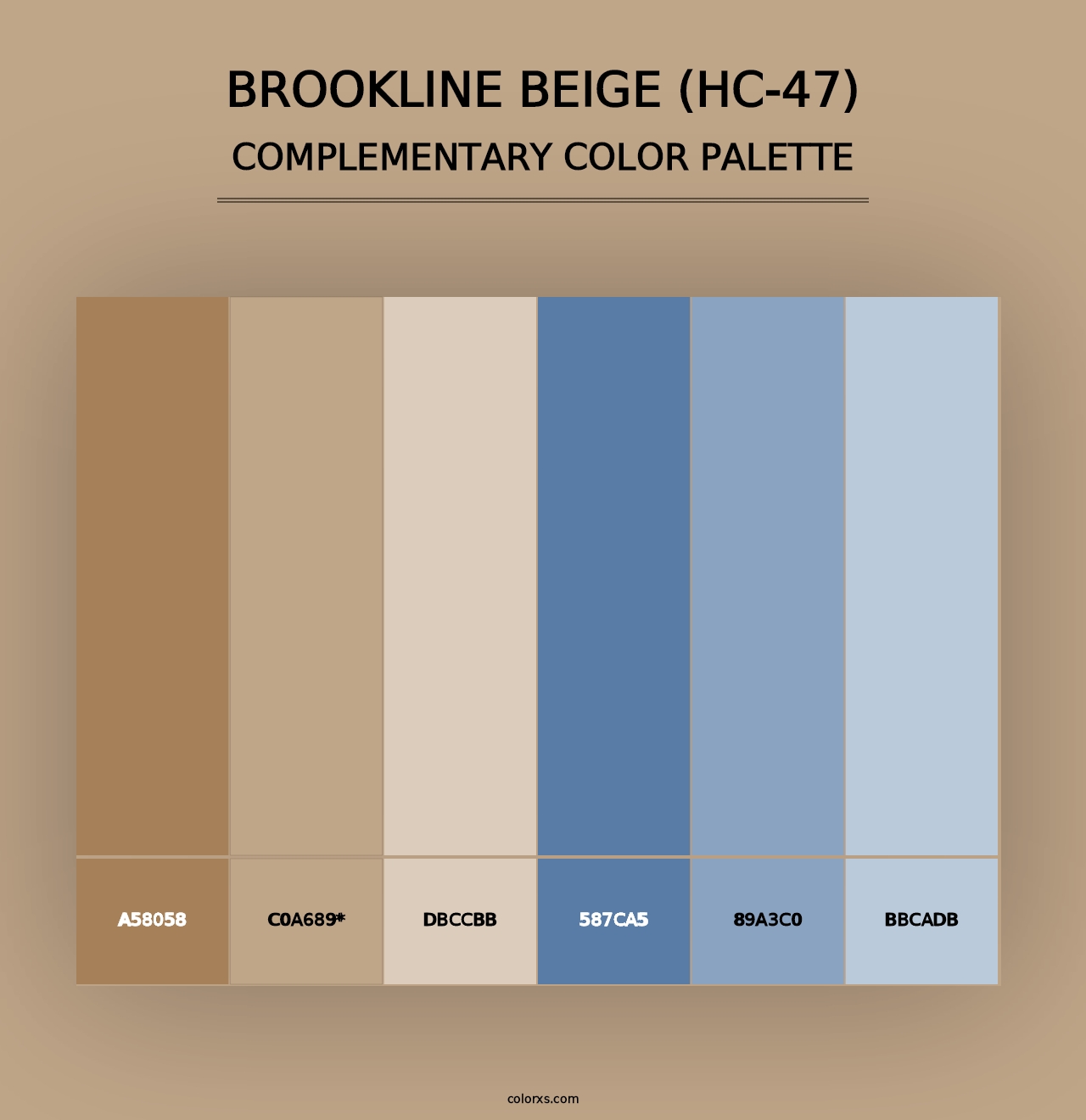 Brookline Beige (HC-47) - Complementary Color Palette